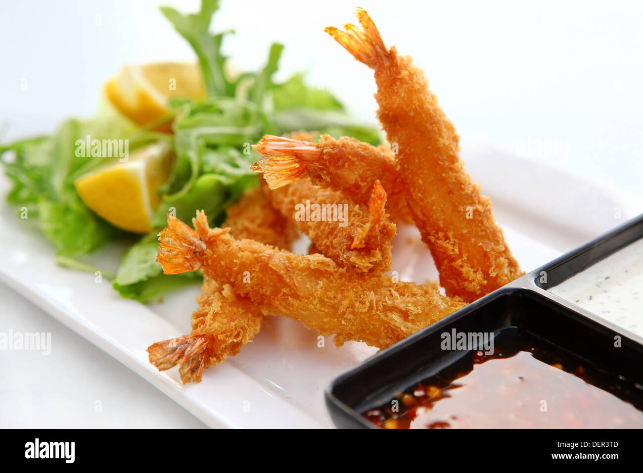 Deep fried Shrimps tempura Stock Photo