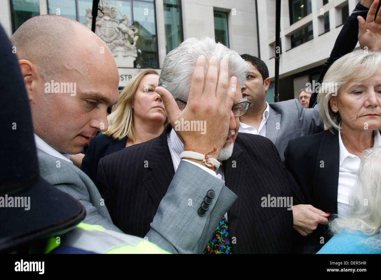 Australian entertainer Rolf Harris and his wife Alwen leave the City of Westminster Magistrates Courts in London, Britain Stock Photo
