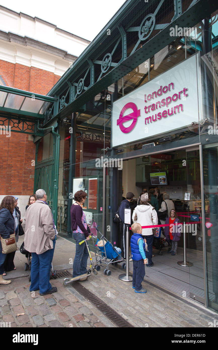Exterior of London Transport Museum, Covent Garden Piazza, London, UK Stock Photo