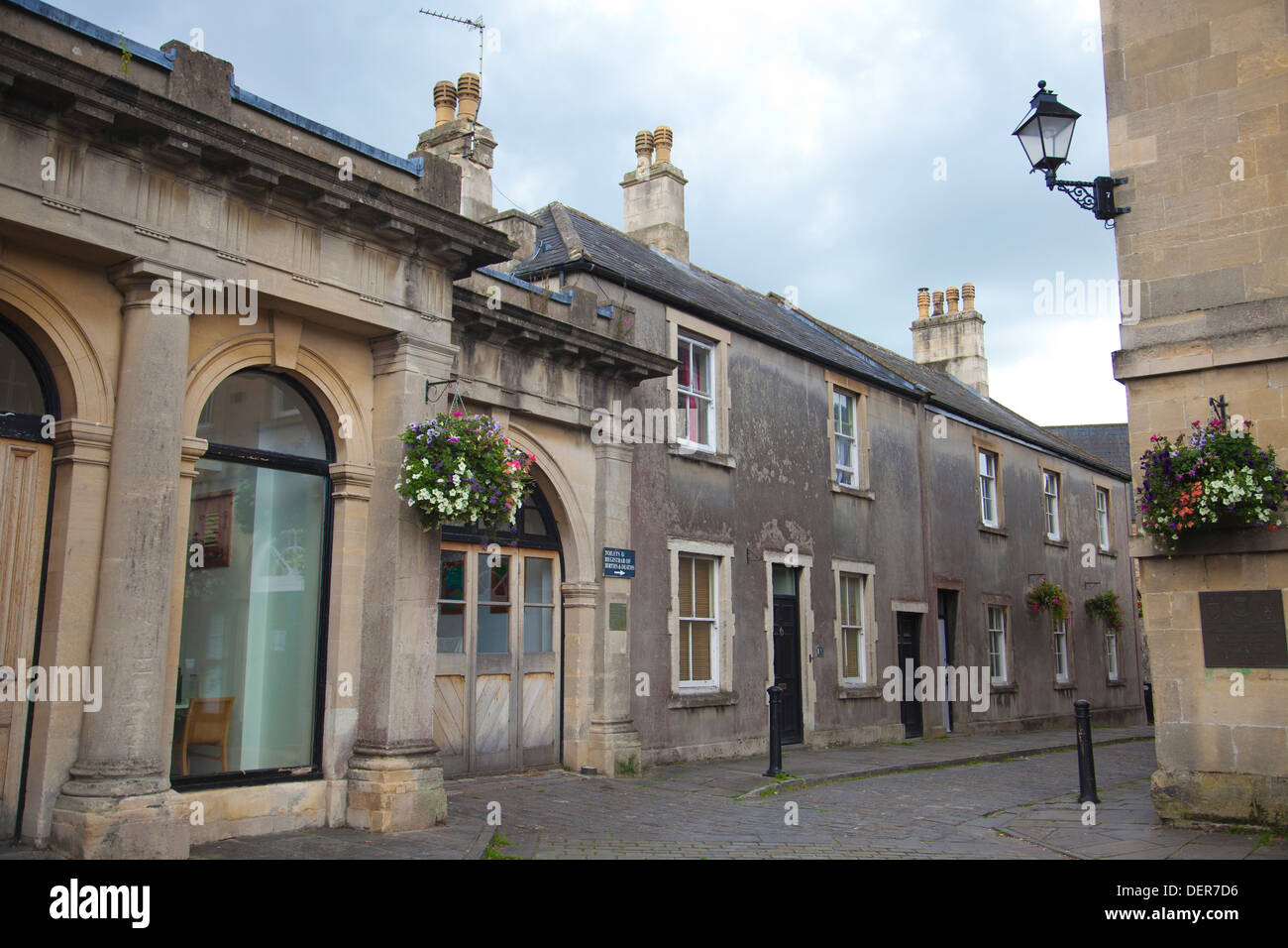 City of Wells, South Street buildings leading from the Market Place, Wells, Somerset, England