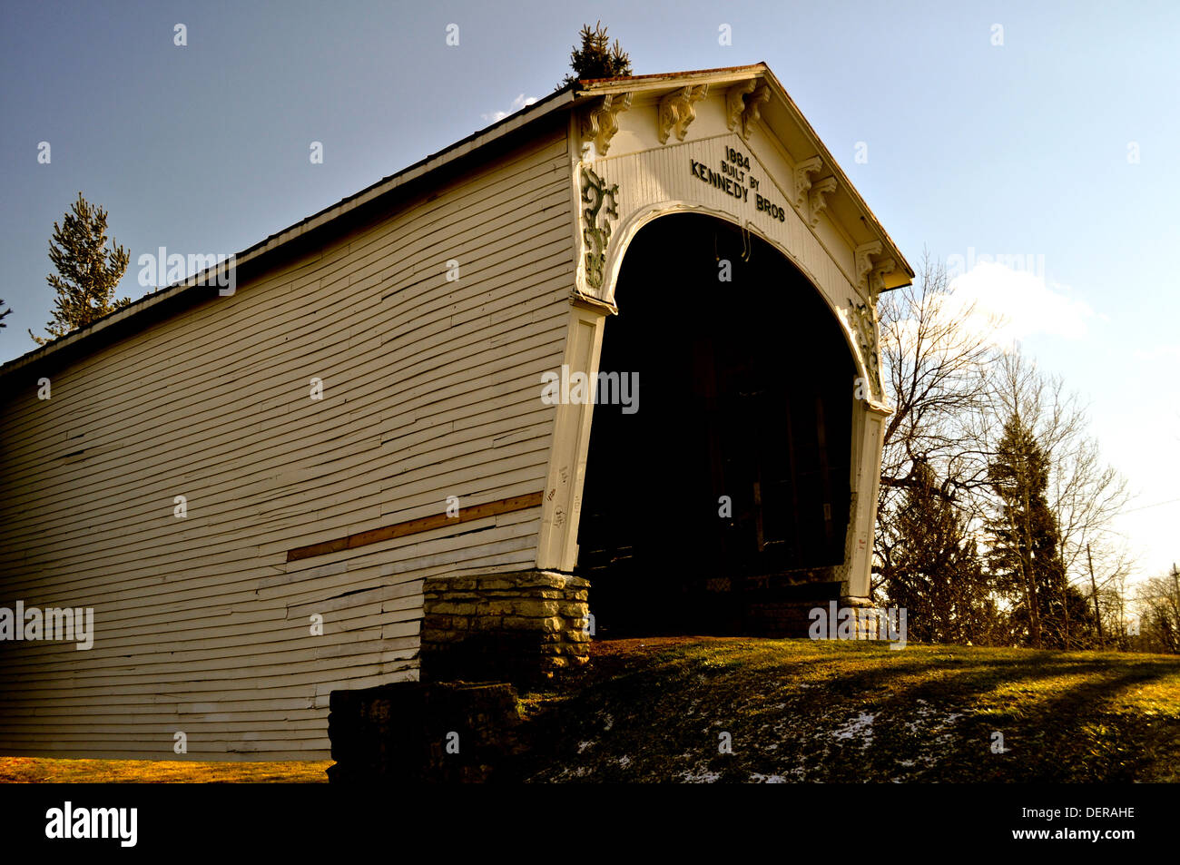 Kennedy Bros Covered Bridge Connersville Indiana Stock Photo Alamy
