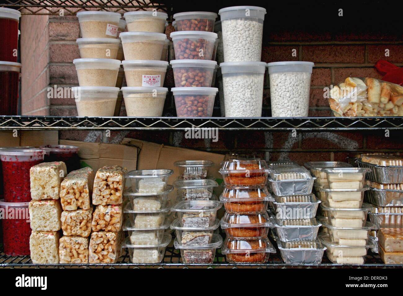prepared meals, Chinatown, New York, USA Stock Photo Alamy