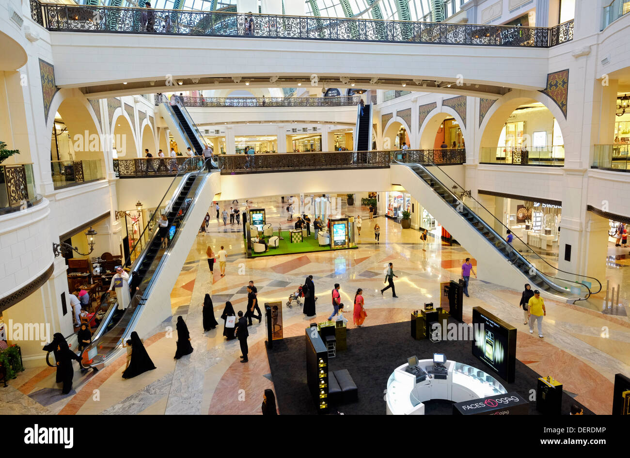 Interior of Mall of the Emirates shopping centre in Dubai United Arab Emirates Stock Photo