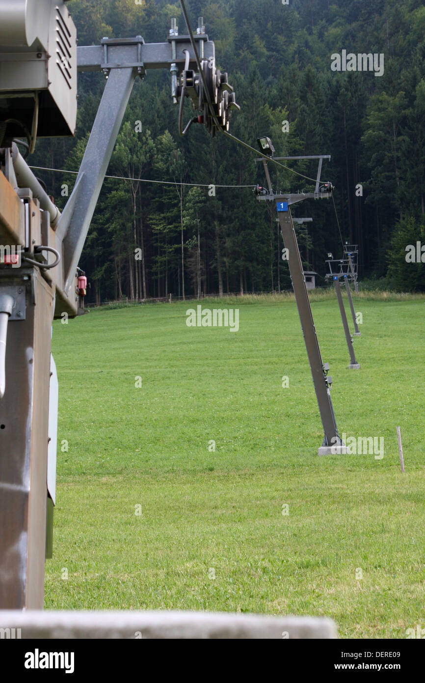 Summer button ski lift Stock Photo Alamy