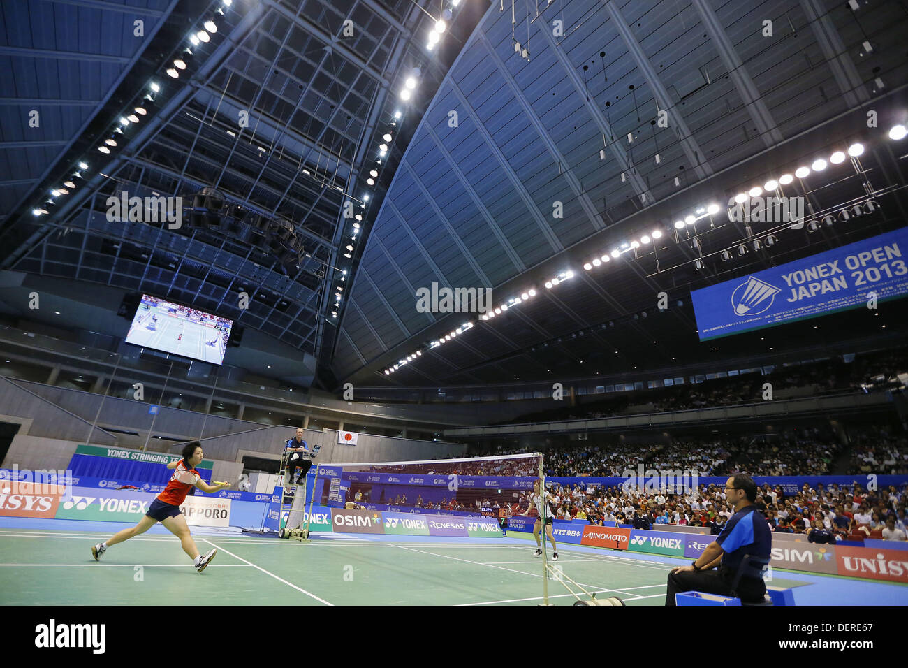 Tokyo, Japan. 22nd Sep, 2013. (L to R) Akane Yamaguchi, Shizuka Uchida ...