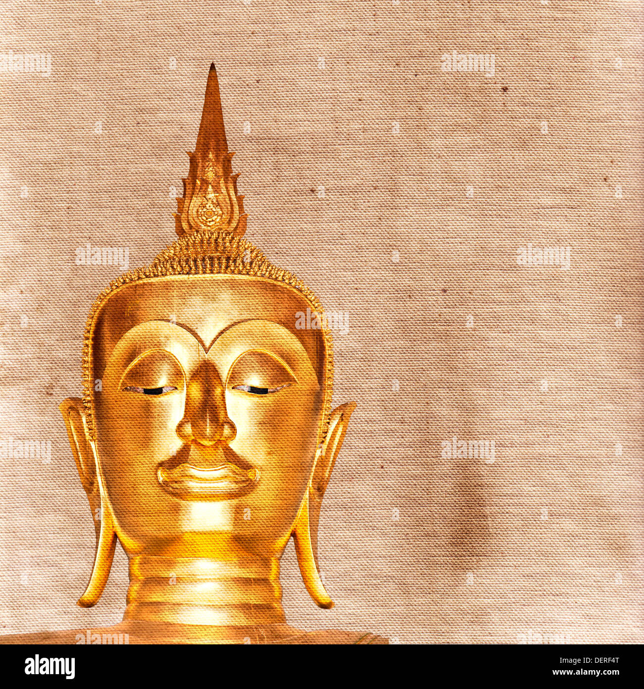 Image of a golden Buddha statue background Stock Photo - Alamy