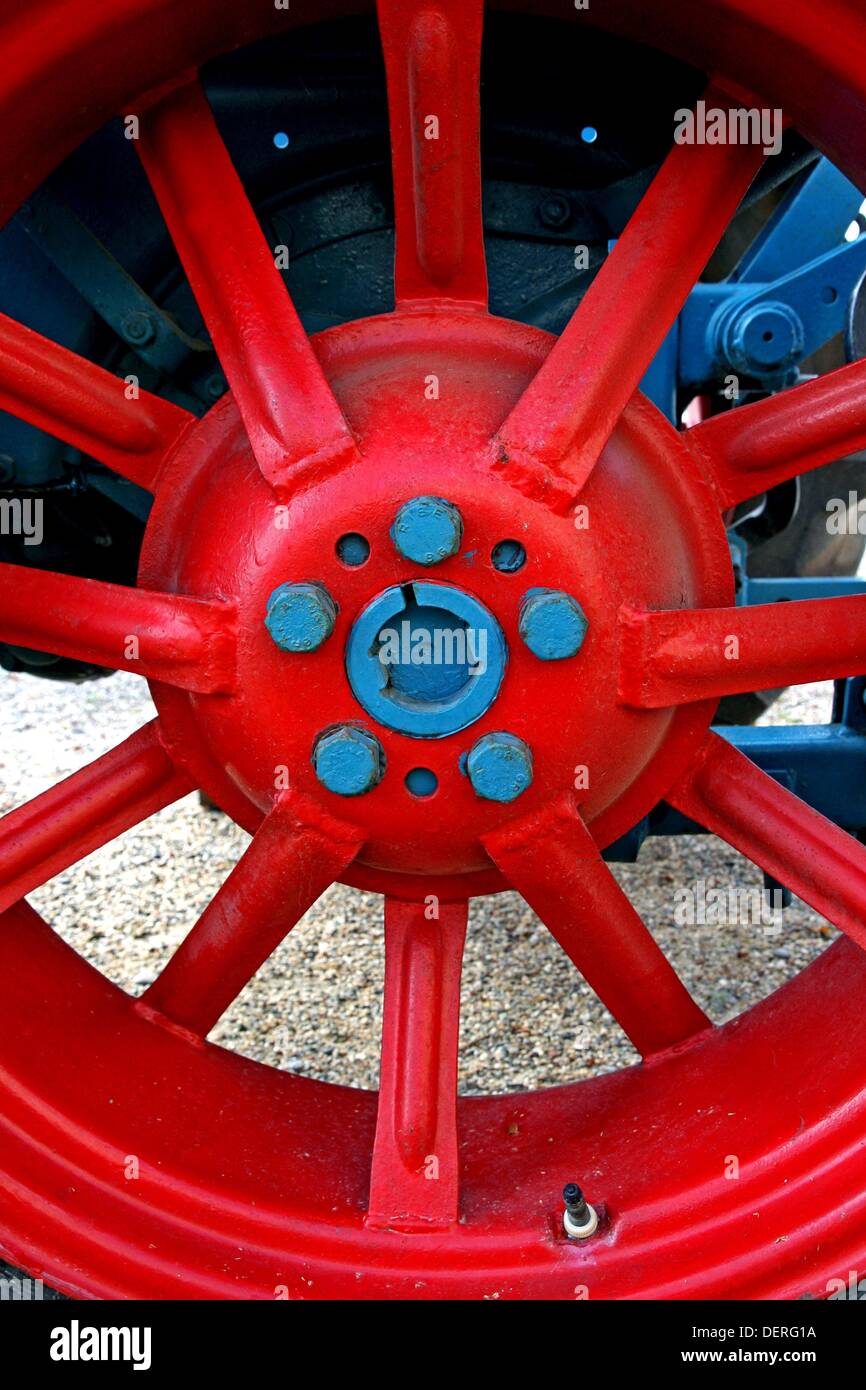old tractor wheel Stock Photo Alamy