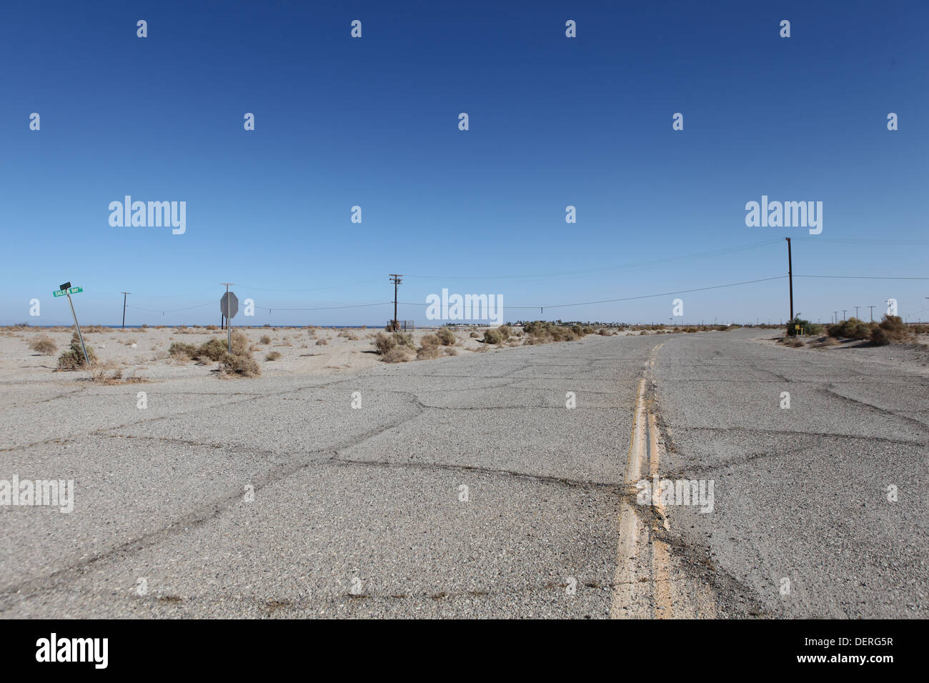 Toxic lake called Salton Sea located near Coachella Valley in