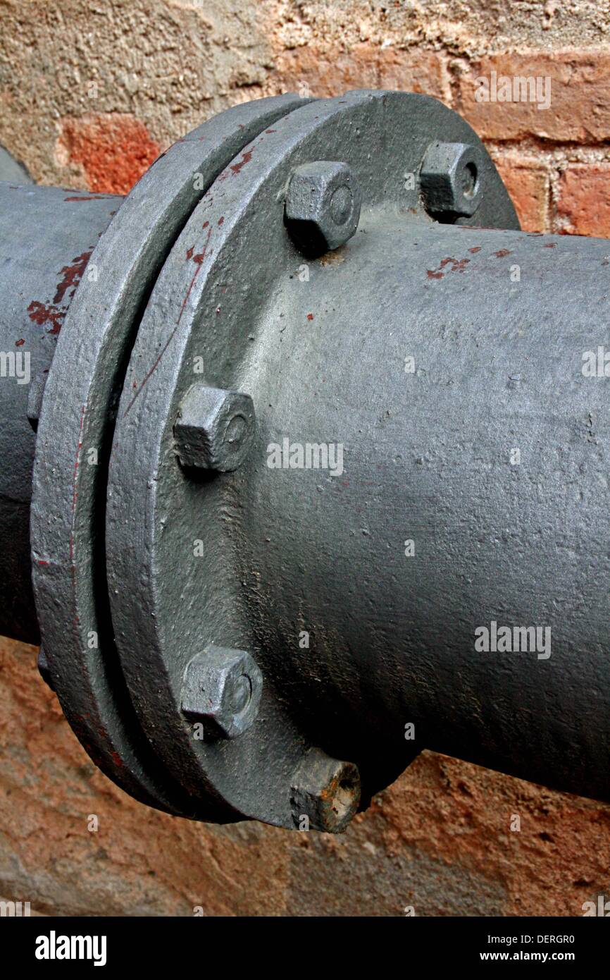 Hydraulic pipeline, connection Stock Photo Alamy