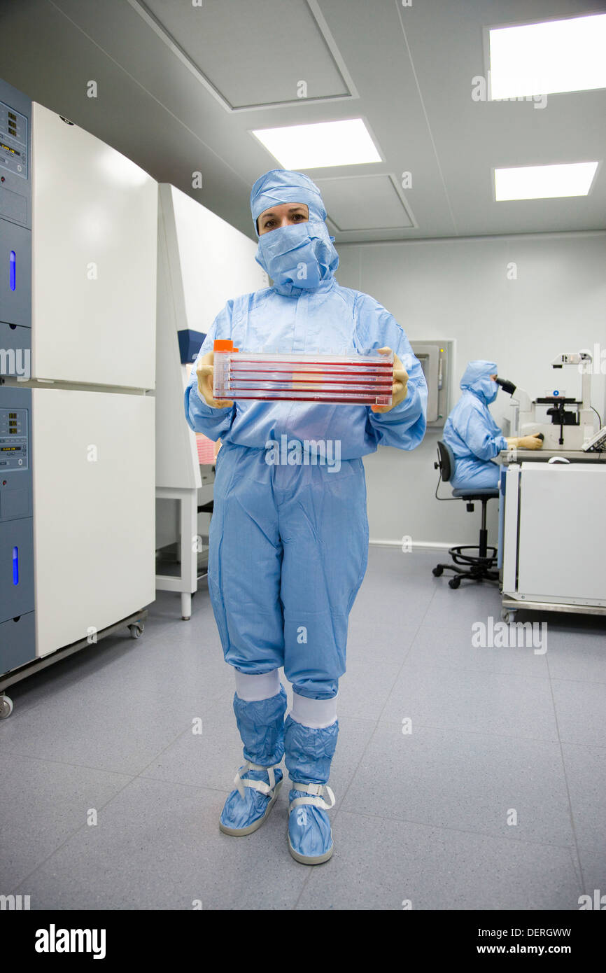 Clean room cultures biopharmaceutical lab development and production of