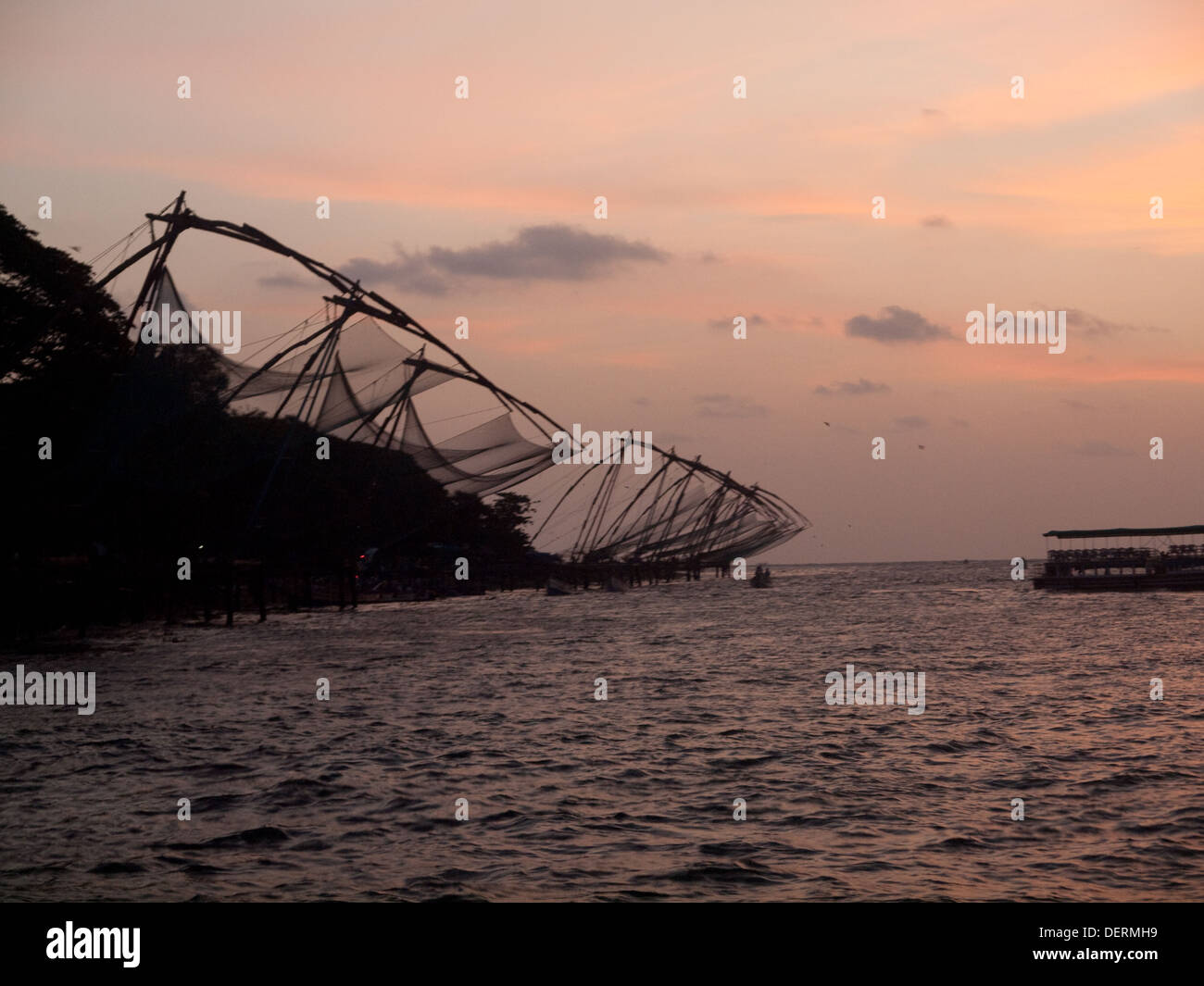 Fort Cochin, Kochi India fishing nets Stock Photo