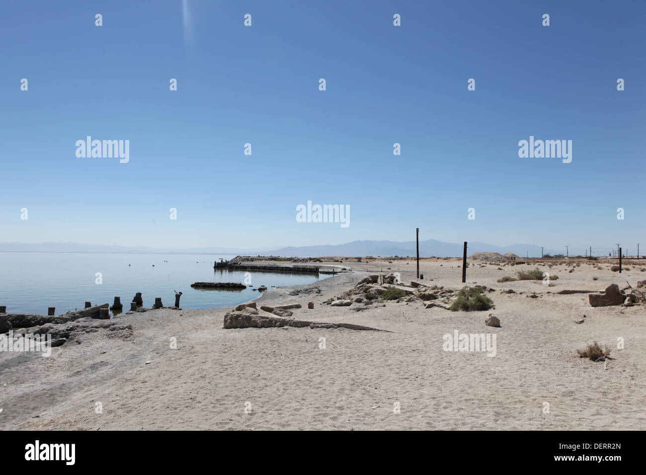 Toxic lake called Salton Sea located near Coachella Valley in
