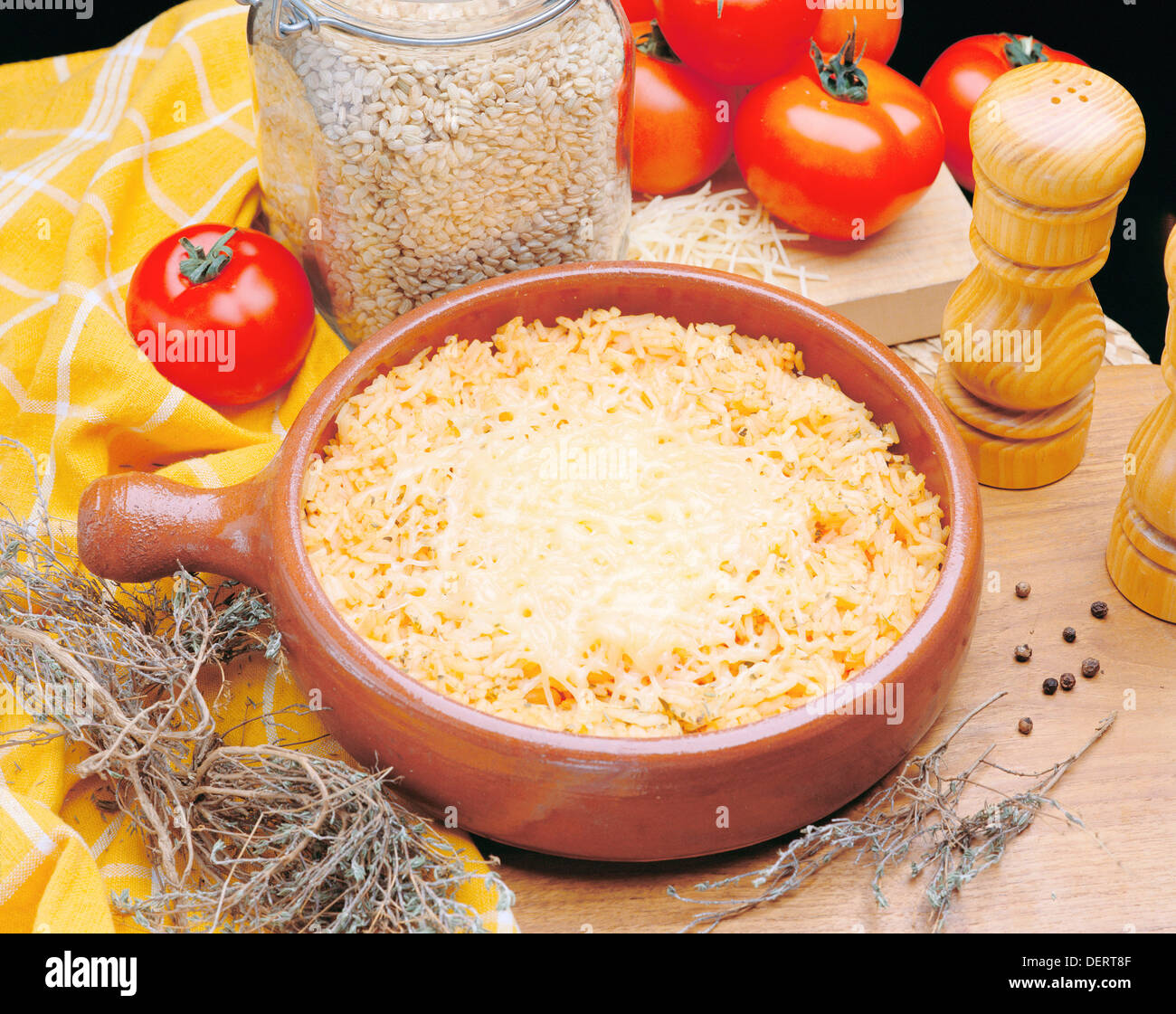 Rice with thyme Stock Photo Alamy