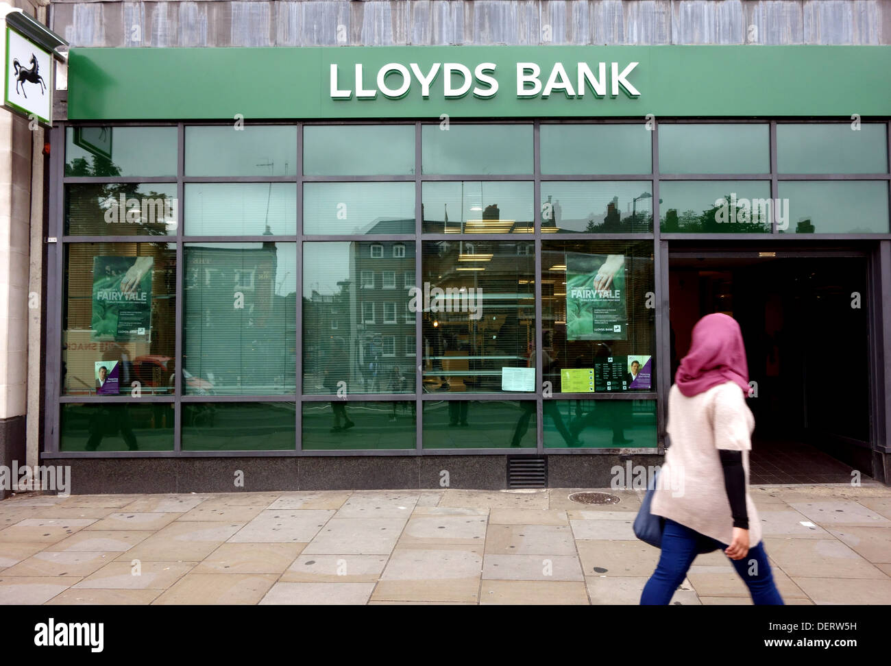 Rebranded branch of Lloyds Bank (formerly Lloyds TSB), London Stock Photo