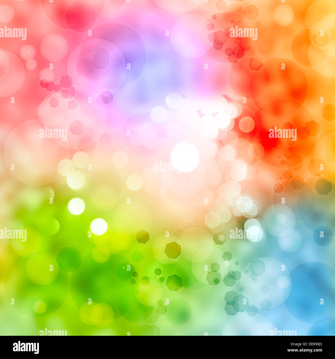 Bright circles of light abstract color background Stock Photo