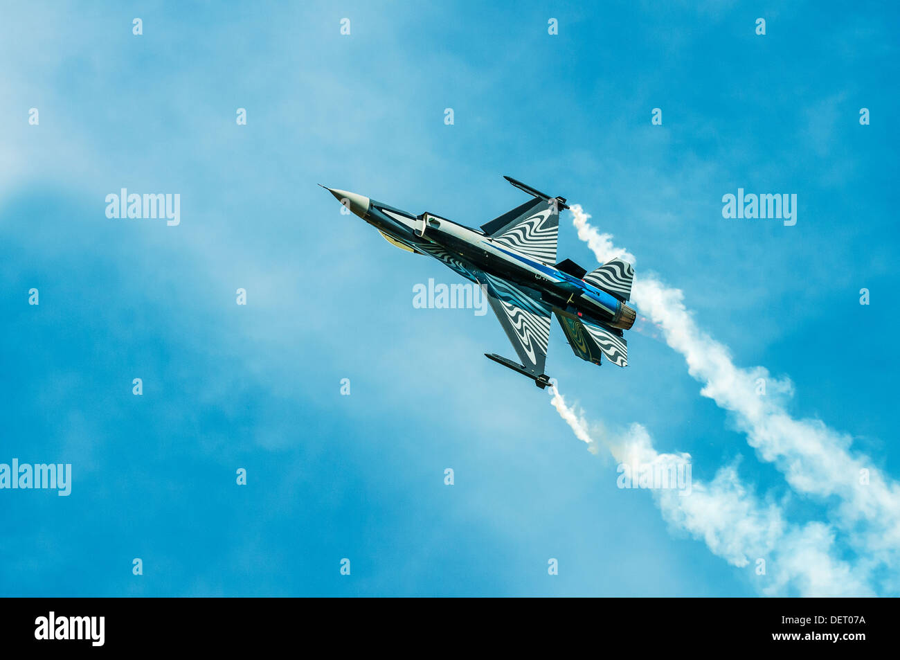 BAF,F-16;belgian airforce;Biggin Hill Airshow; Biggin Hill; Kent; England; UK; Europe; Stock Photo