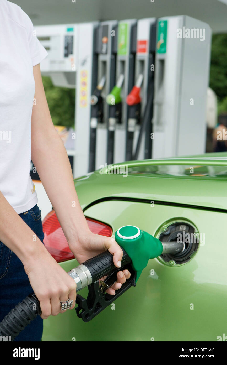 Gas pumps at gas station. Gipuzkoa, Euskadi. Spain Stock Photo Alamy