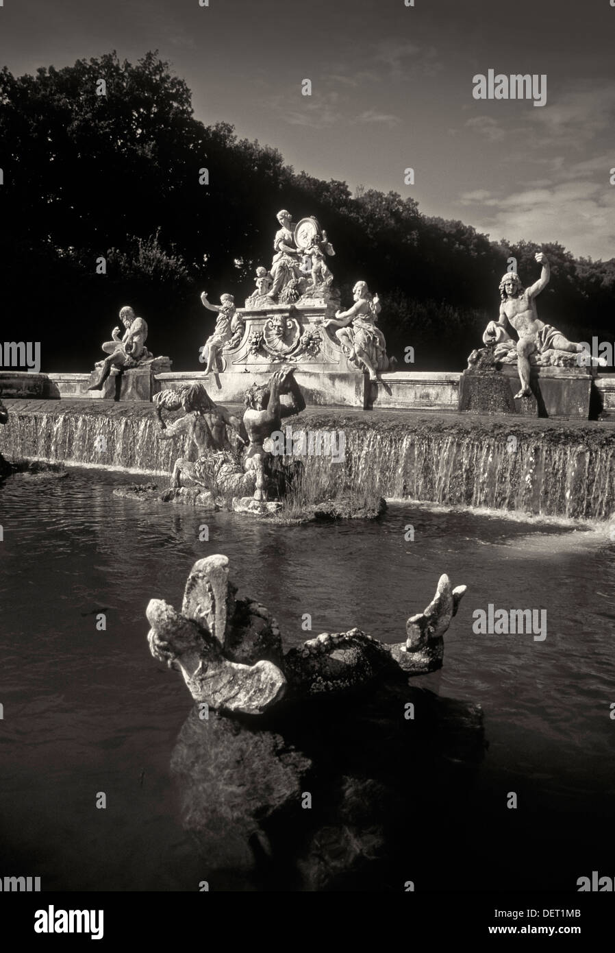 Fountain of Ceres, or Cerere, goddess of agriculture and fertility, in the park of the Royal Palace at Caserta, Campania, Italy Stock Photo