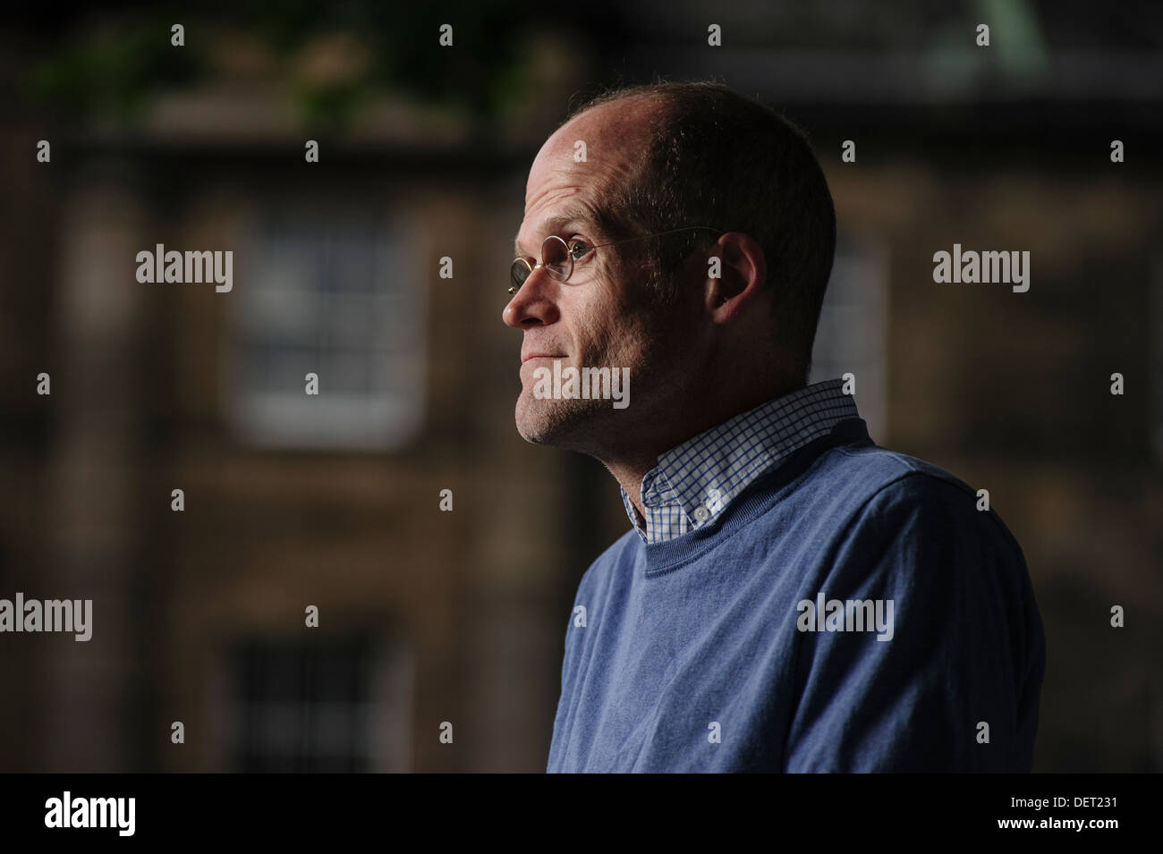 Chris Ware, American comic book artist and cartoonist, attending at the Edinburgh International Book Festival 2013. Stock Photo
