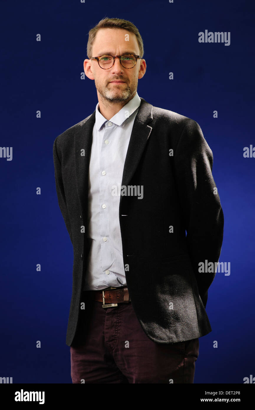 Will Storr, Novelist and an award winning longform journalist, attending the Edinburgh International Book Festival 2013 Stock Photo