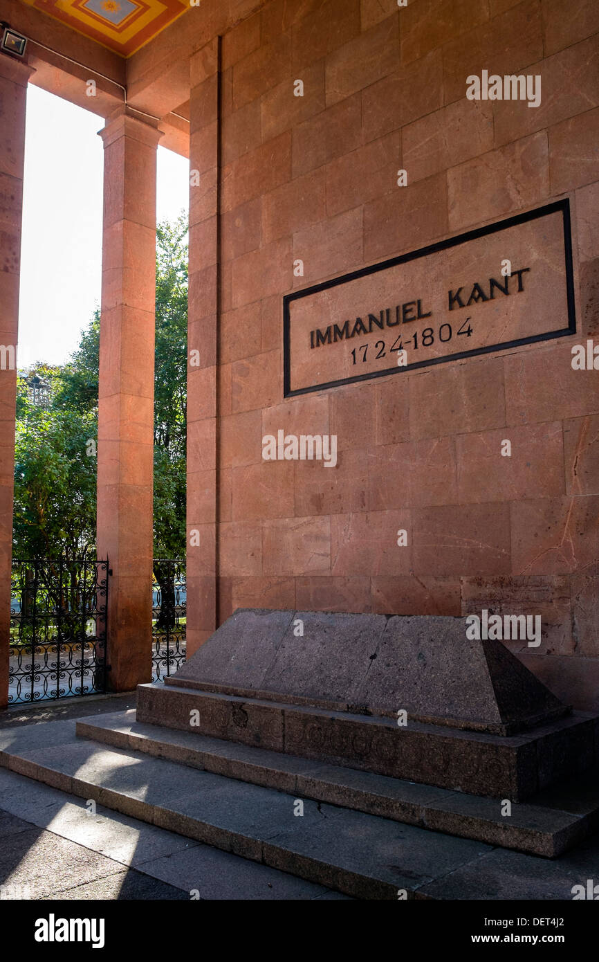 Tomb of Immanuel Kant at Königsberg Cathedral, Kaliningrad, Russia Stock Photo
