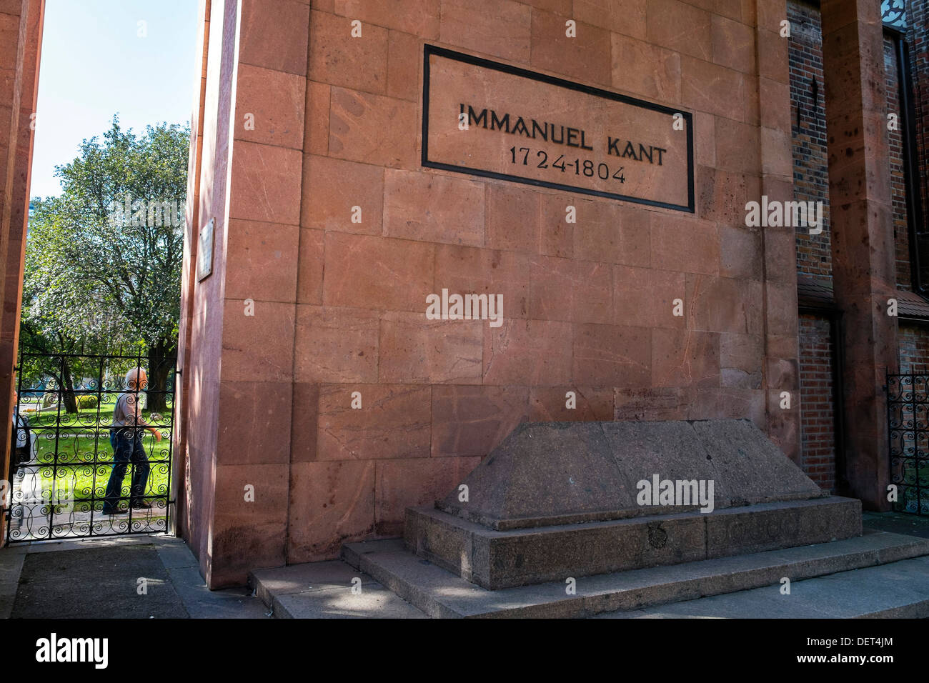 Tomb of Immanuel Kant at Königsberg Cathedral, Kaliningrad, Russia Stock Photo