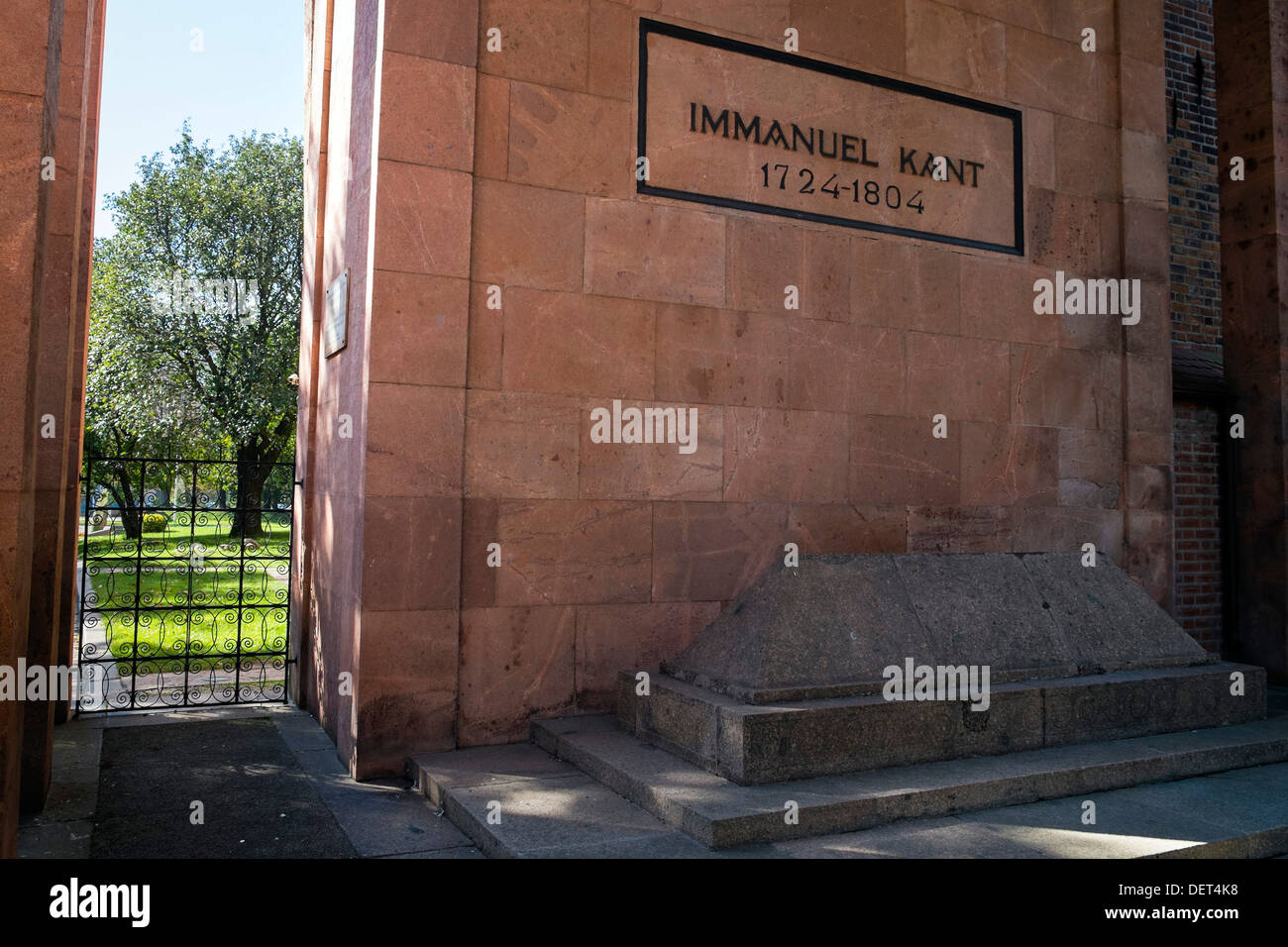 Tomb of Immanuel Kant at Königsberg Cathedral, Kaliningrad, Russia Stock Photo