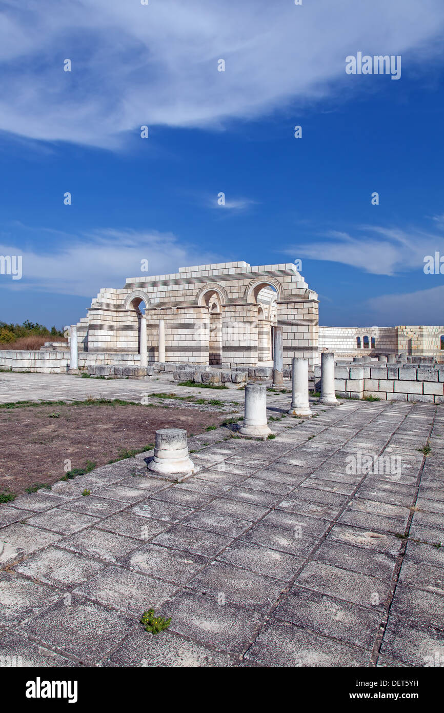 The Great Basilica at the first Bulgarian capital, Pliska Stock Photo