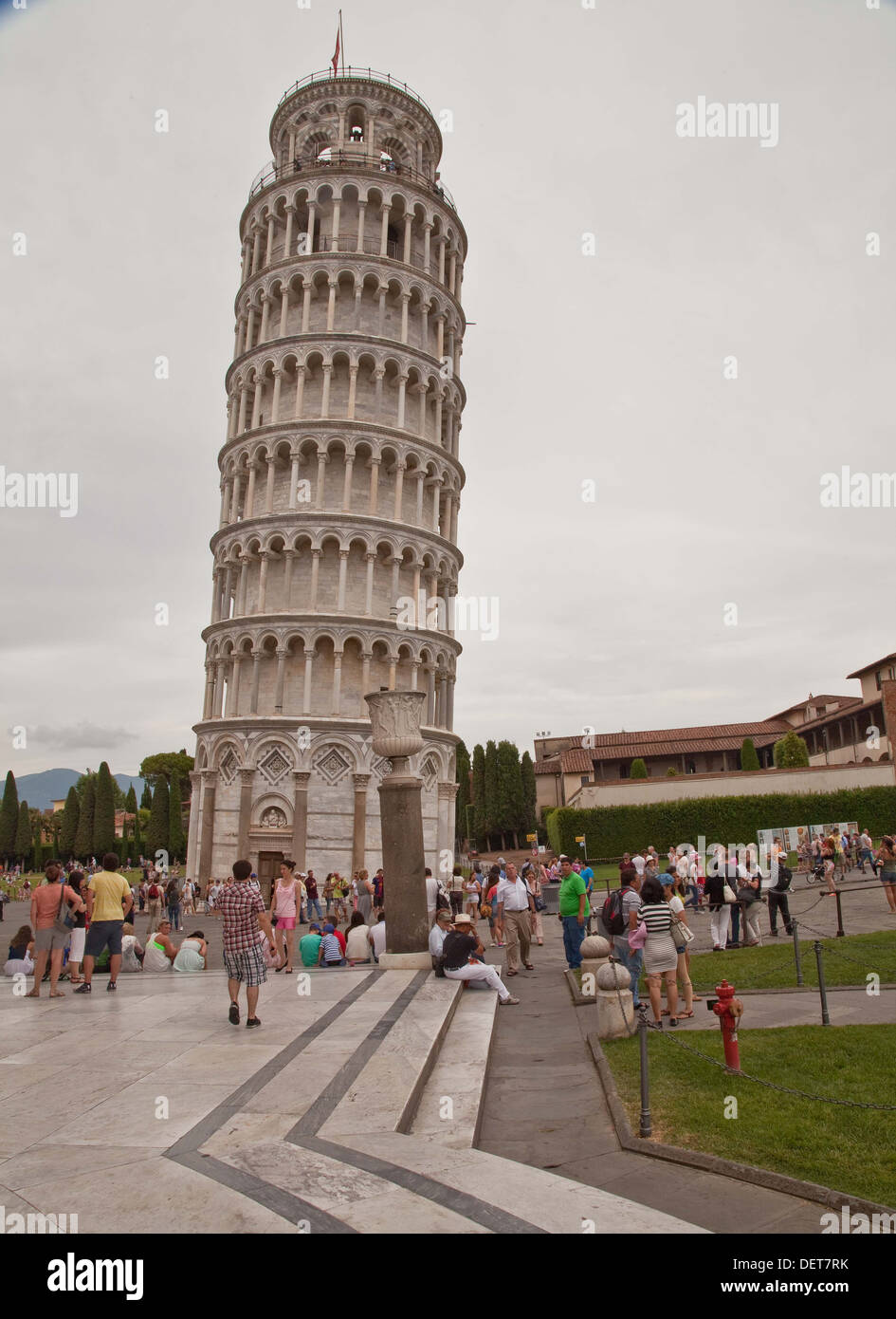 Leaning tower of Pisa, Italy, Italian tourist attraction. Stock Photo