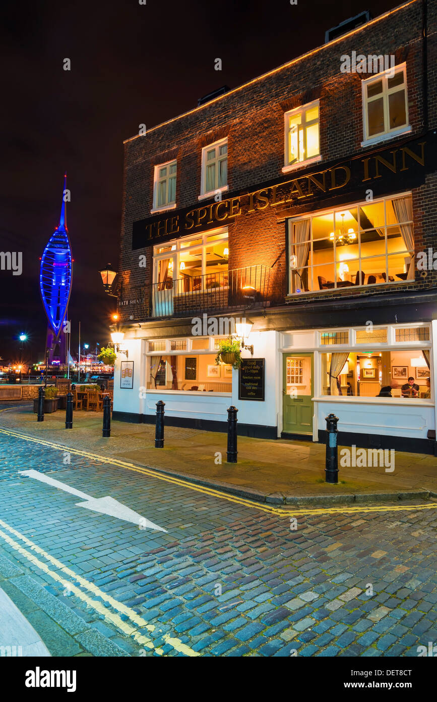 The Spice Island Inn pub at harbour Portsmouth, Hampshire, UK Stock Photo