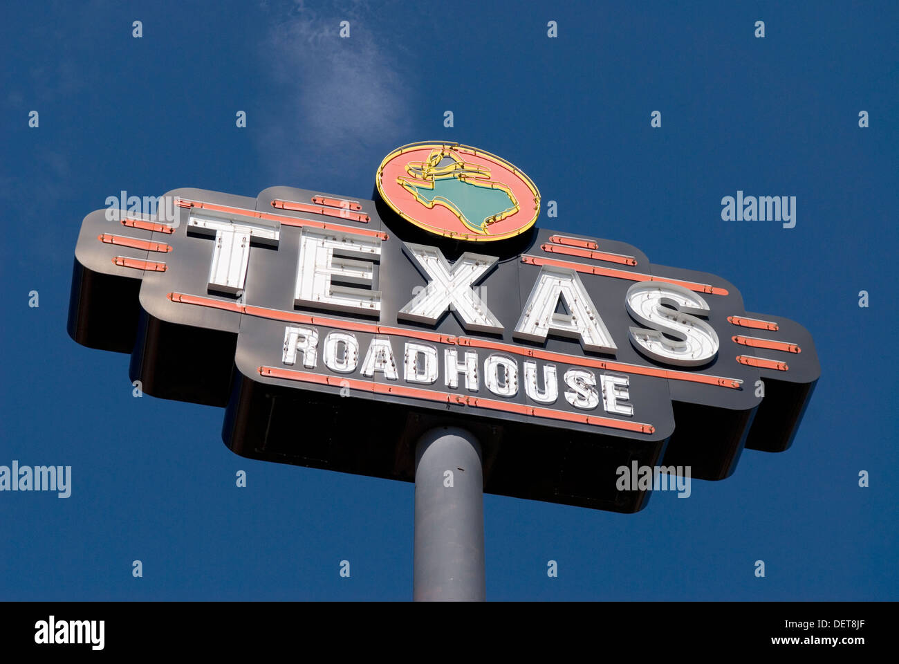Texas Roadhouse Restaurant sign USA Stock Photo