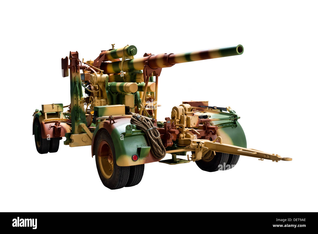 A Flak 8.8 anti aircraft artillery piece also used successfully as an anti tank gun by Nazi German forces during WW2 Stock Photo