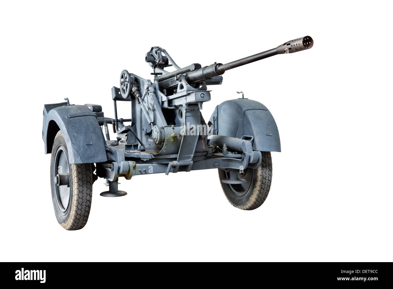 A cut out of a Flak 30, 20mm anti aircraft gun used extensively by Nazi German forces during WW2 Stock Photo