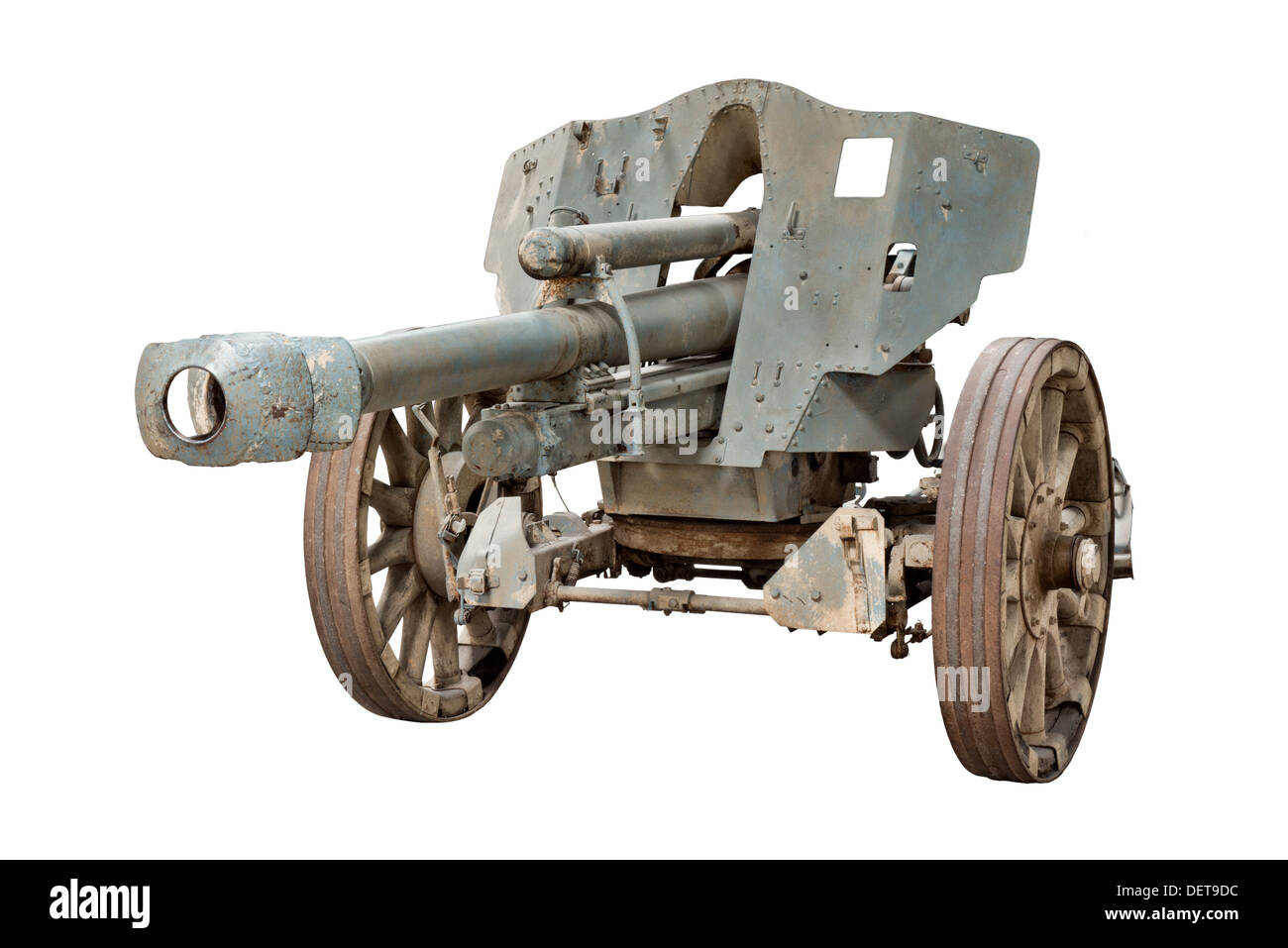 A cut out of a 105mm light field Howitzer used by Nazi German forces during WW2 Stock Photo