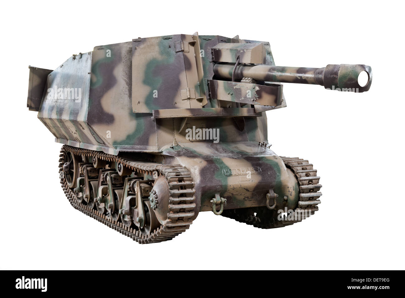 A cut out of a Marder Hotchkiss self propelled 105mm gun used by Nazi German forces during WW2 Stock Photo