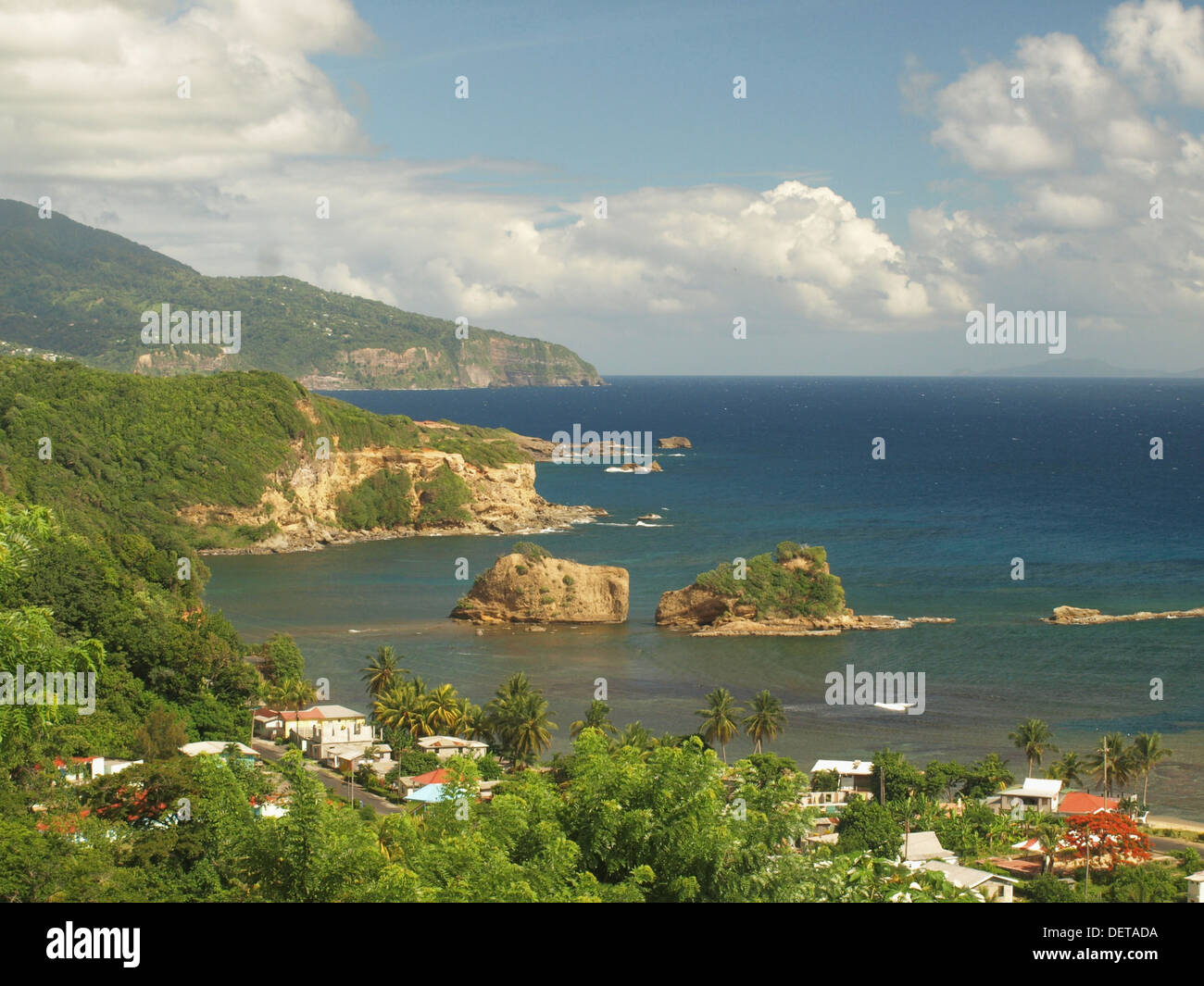 The popular village of Calibishie on the northeast coast of the ...