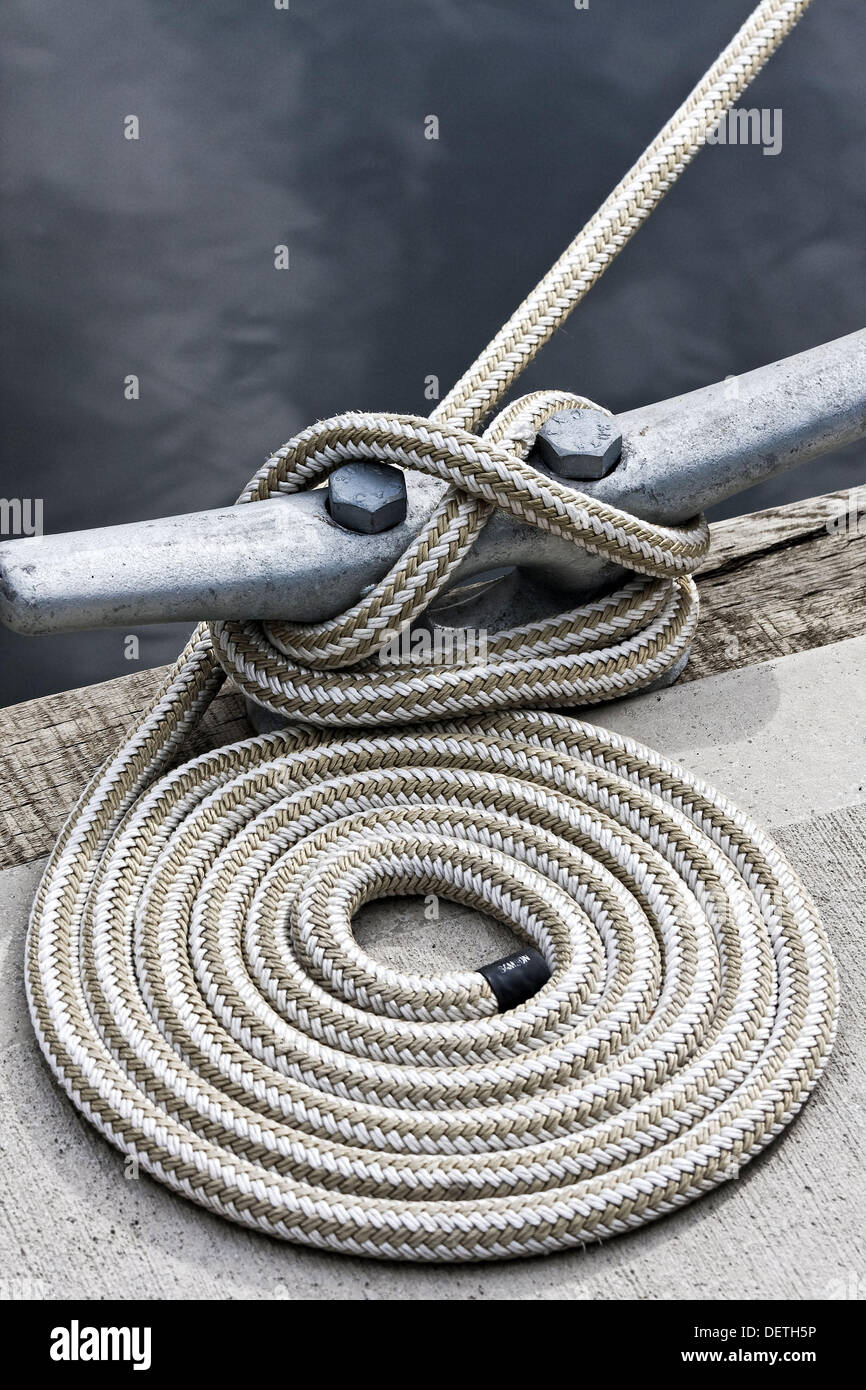 Mooring or docking lines, also known as warps, secure a boat to a dock