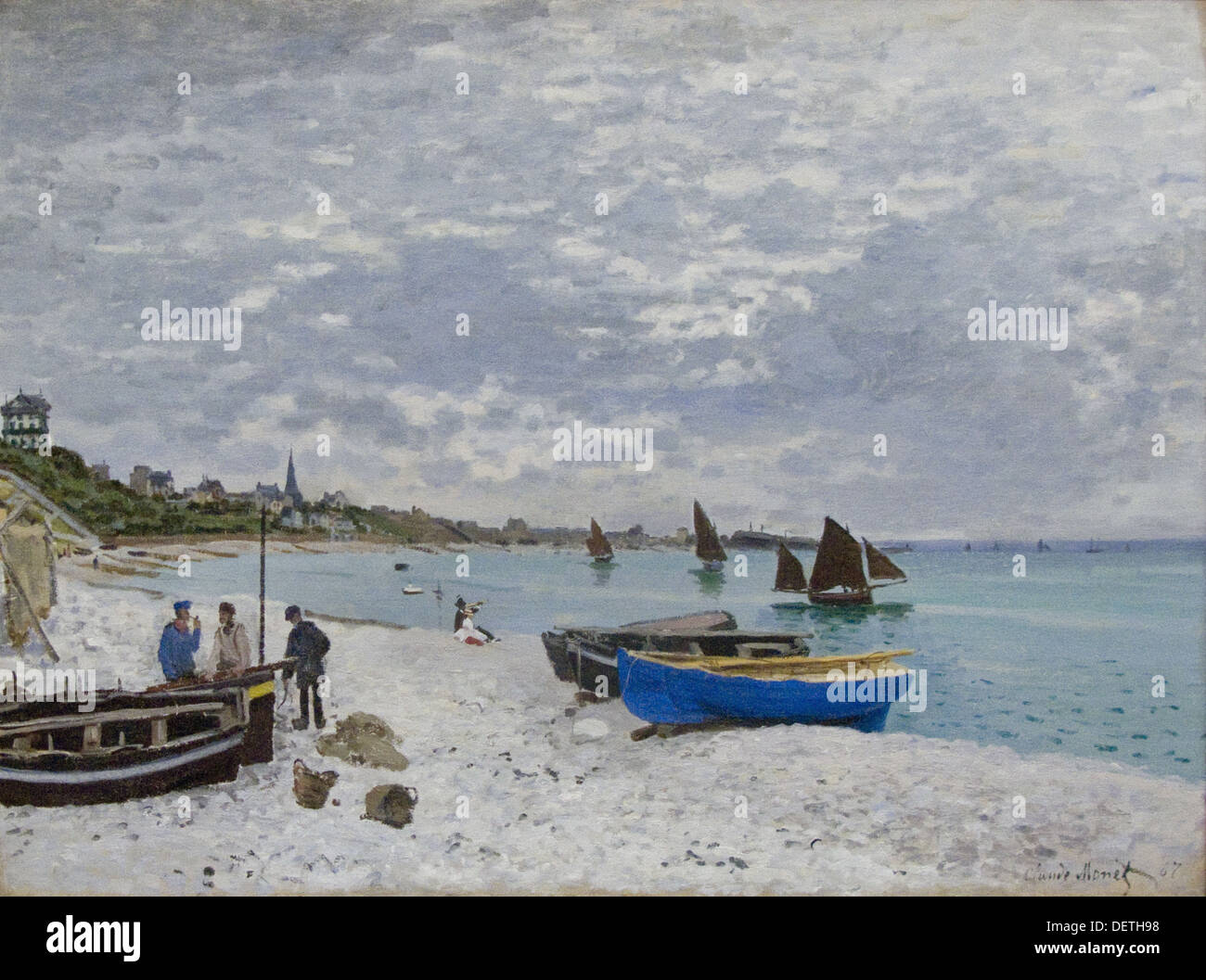 Claude Monet - The Beach at Sainte-Adresse - 1867 - The Art Institute of Chicago Stock Photo