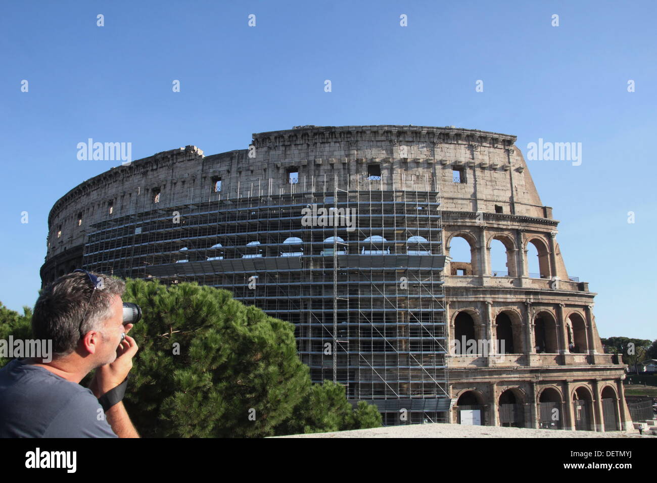 Rome, Italy. 23rd September 2013. Scaffolding erected around the ...