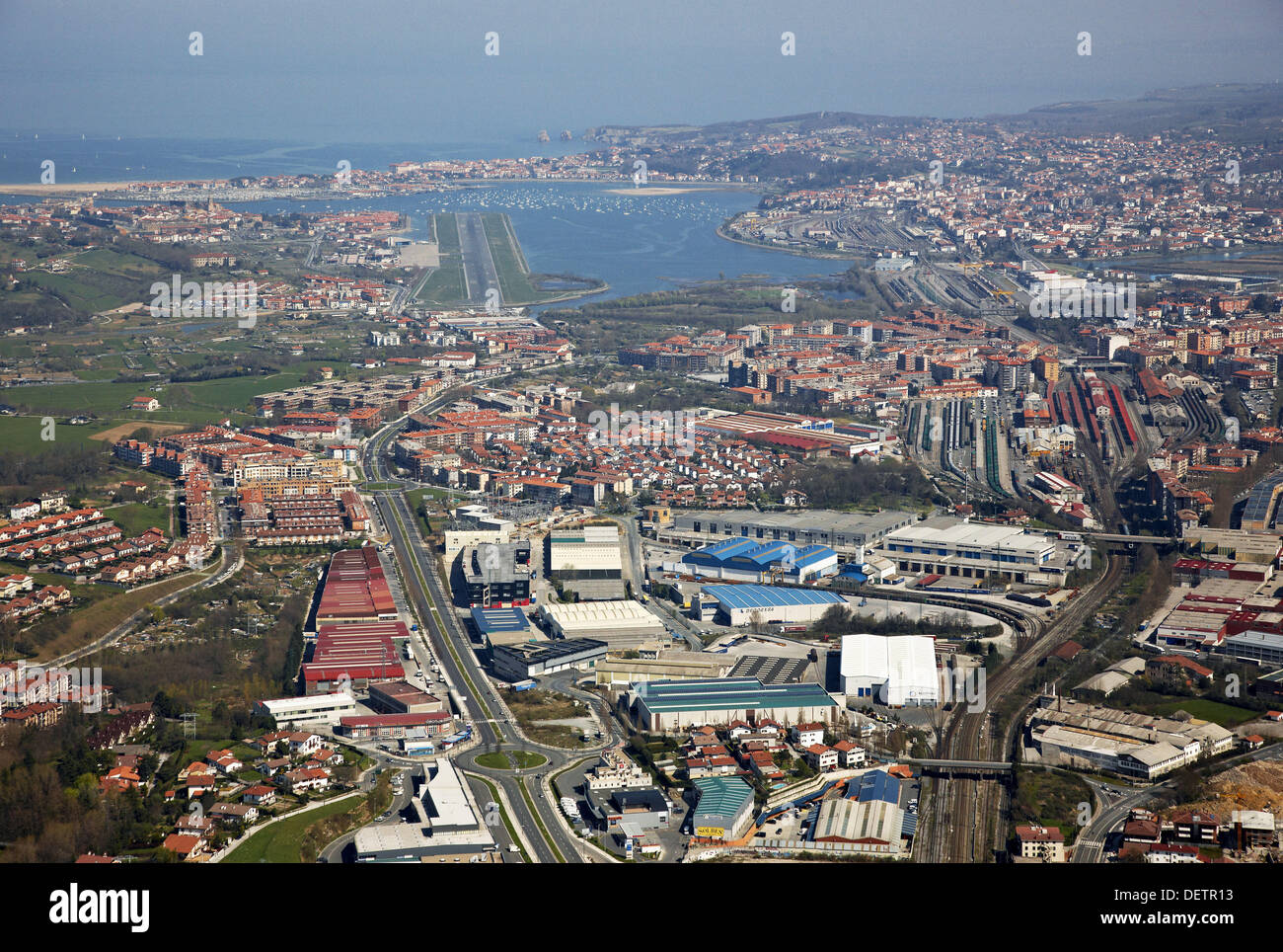 Hondarribia Top Left San Sebastian Airport Top Centre Irun In Stock Photo Alamy