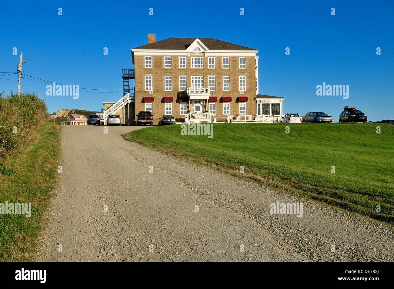 historic Domaine du Vieux Couvant Hotel, Ile du Havre aux Maisons Stock