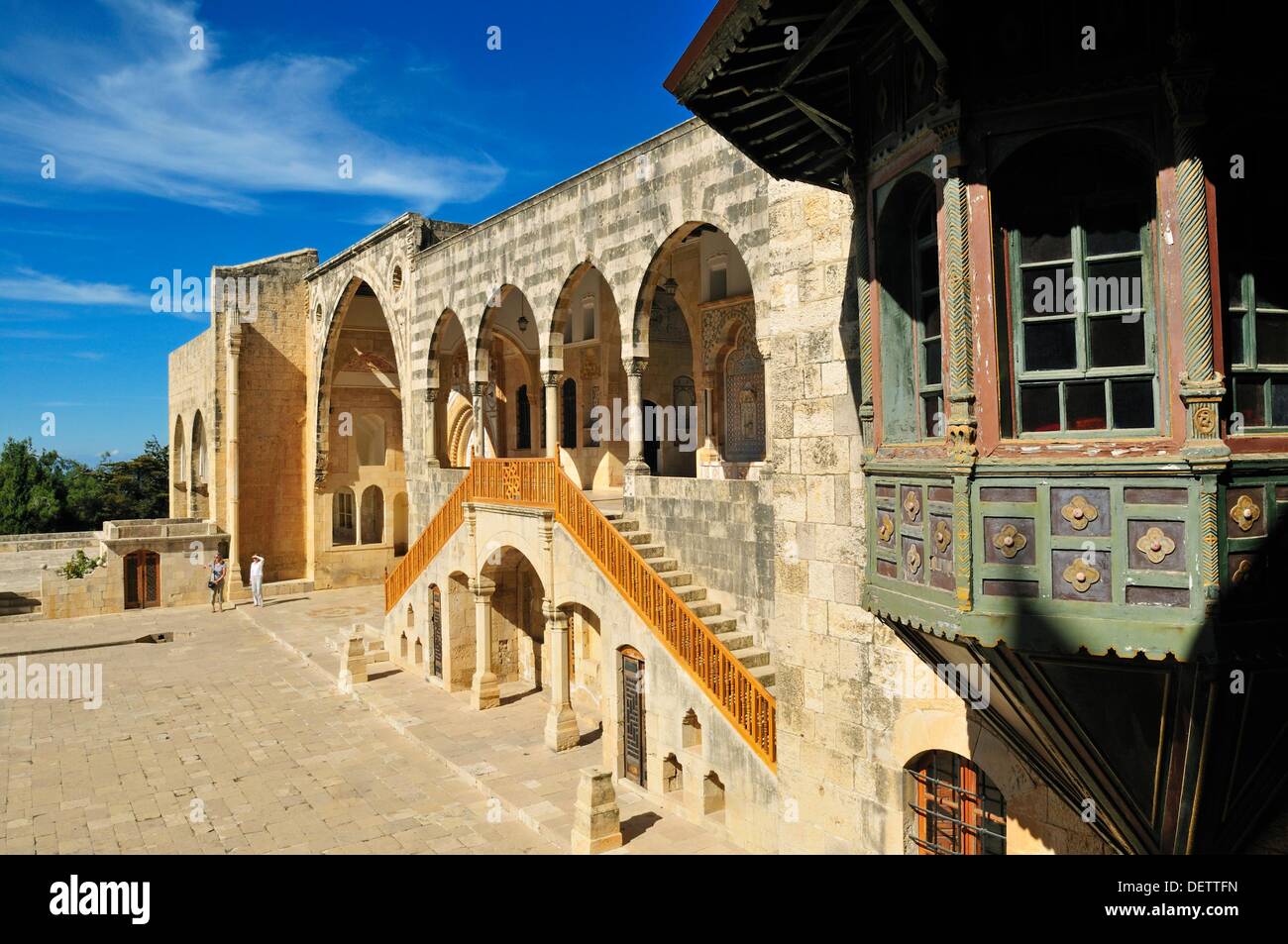Patio of Beit ed-Dine, Beiteddine Palace of Emir Bashir, Chouf, Lebanon, Middle east, West Asia Stock Photo