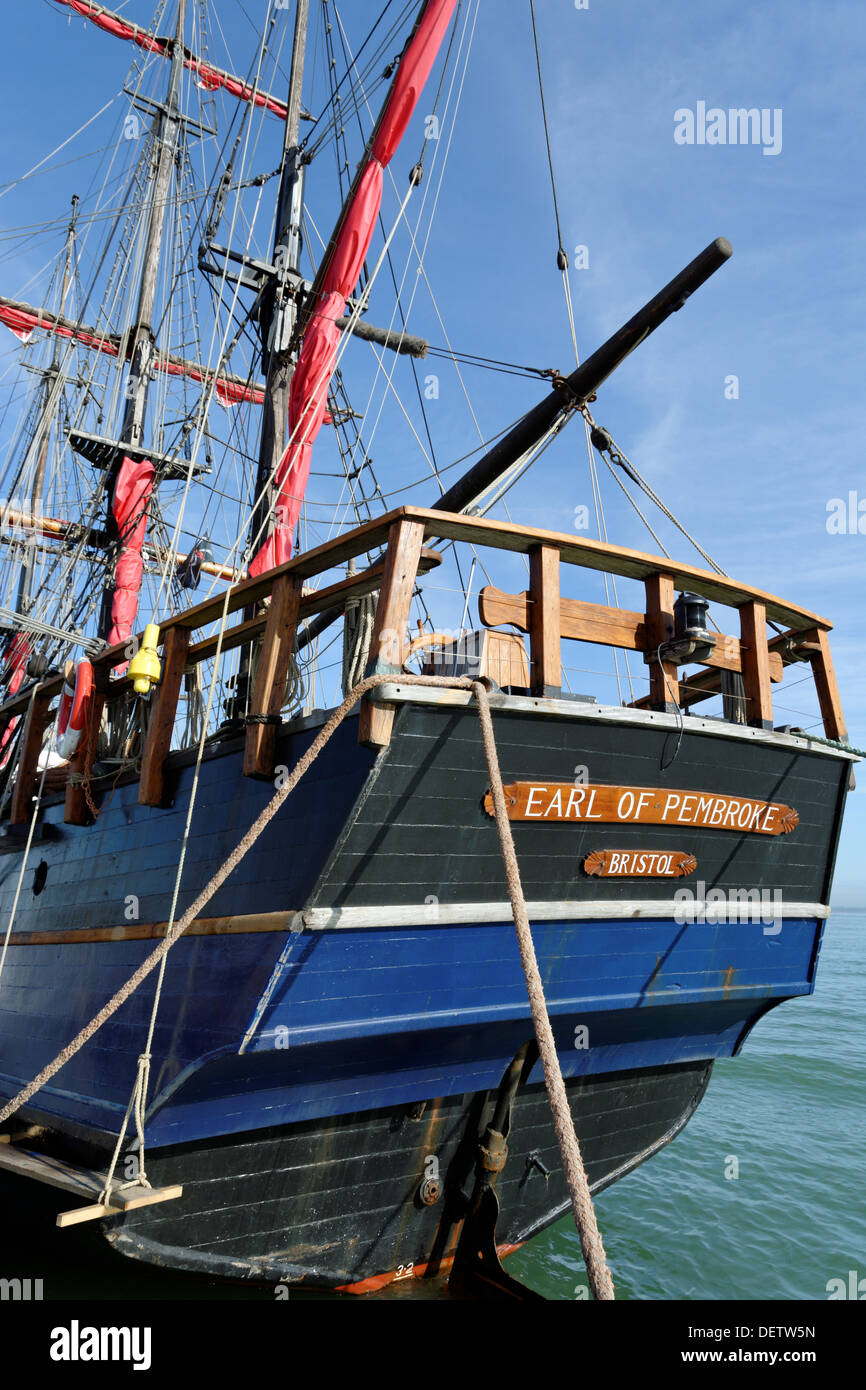 Earle of Pembroke, Tall Ship, Pirate Boat, Cowes, Isle of Wight, England, UK, GB. Stock Photo