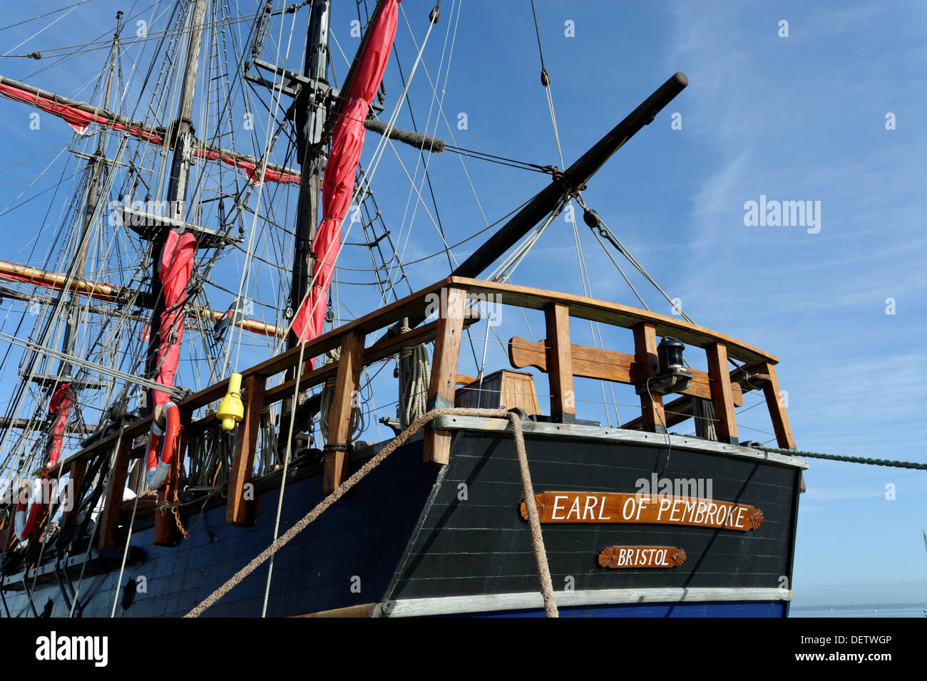 Earle of Pembroke, Tall Ship, Pirate Boat, Cowes, Isle of Wight, England, UK, GB. Stock Photo