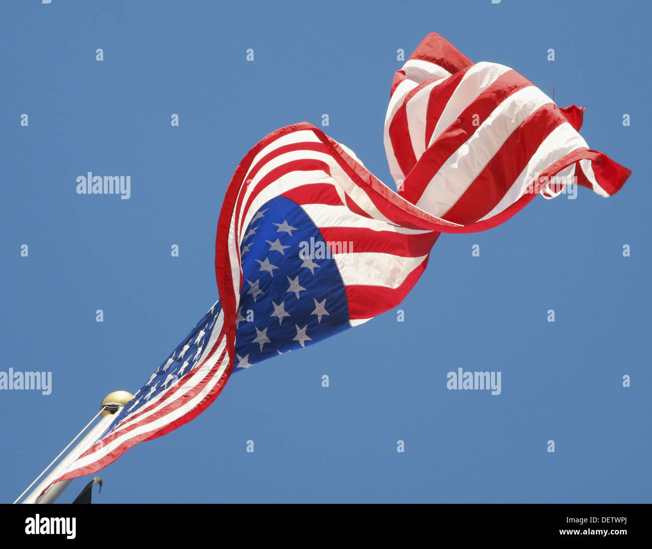 American flag waving detwpj hires stock photography and images Alamy