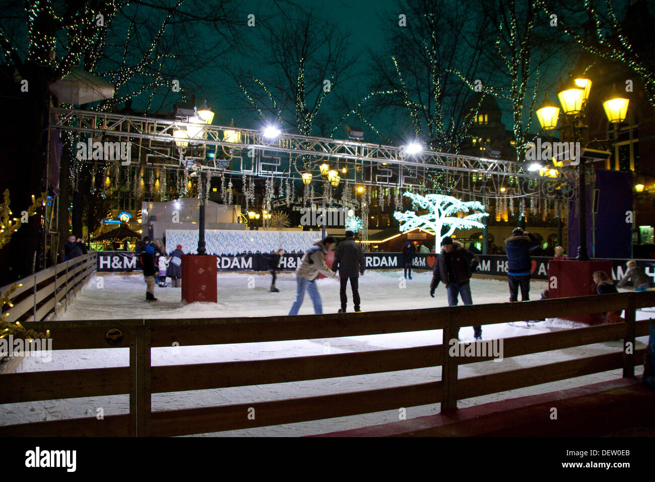Amsterdam skating rink Stock Photo Alamy
