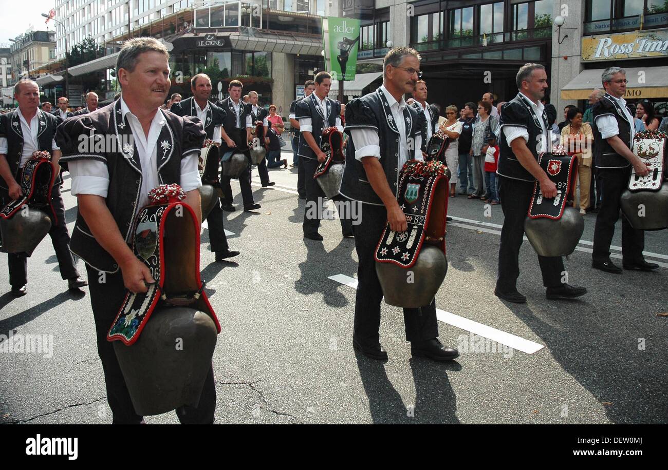 Lake Parade in Geneva Switzerland Stock Photo Alamy