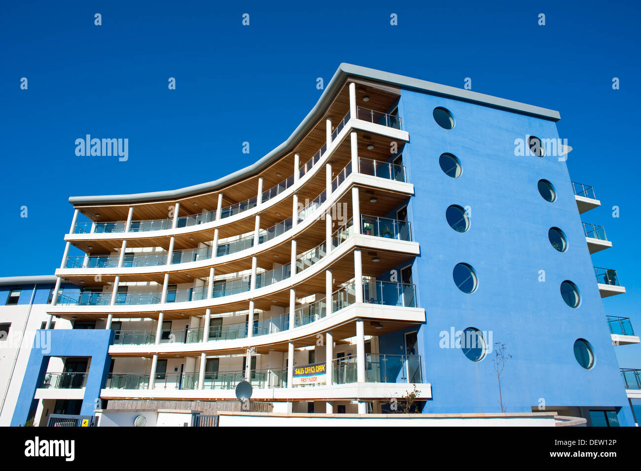 Horizon View apartments at Westward Ho! Devon UK Stock Photo