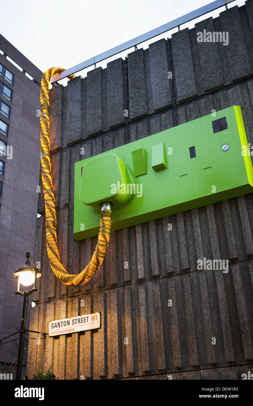 Giant Plug in Soho, London, England Stock Photo Alamy