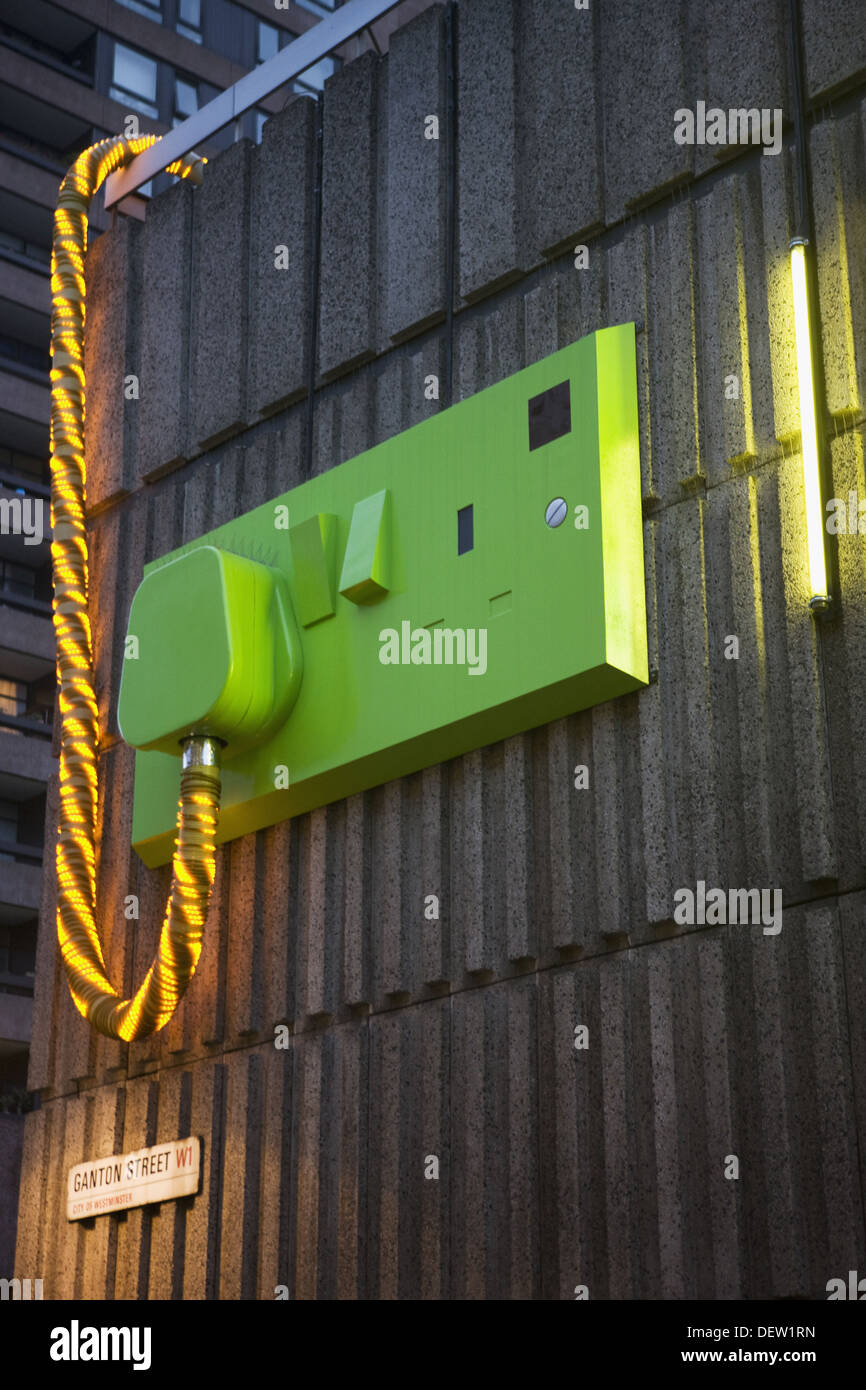 Giant Plug in Soho, London, England Stock Photo Alamy